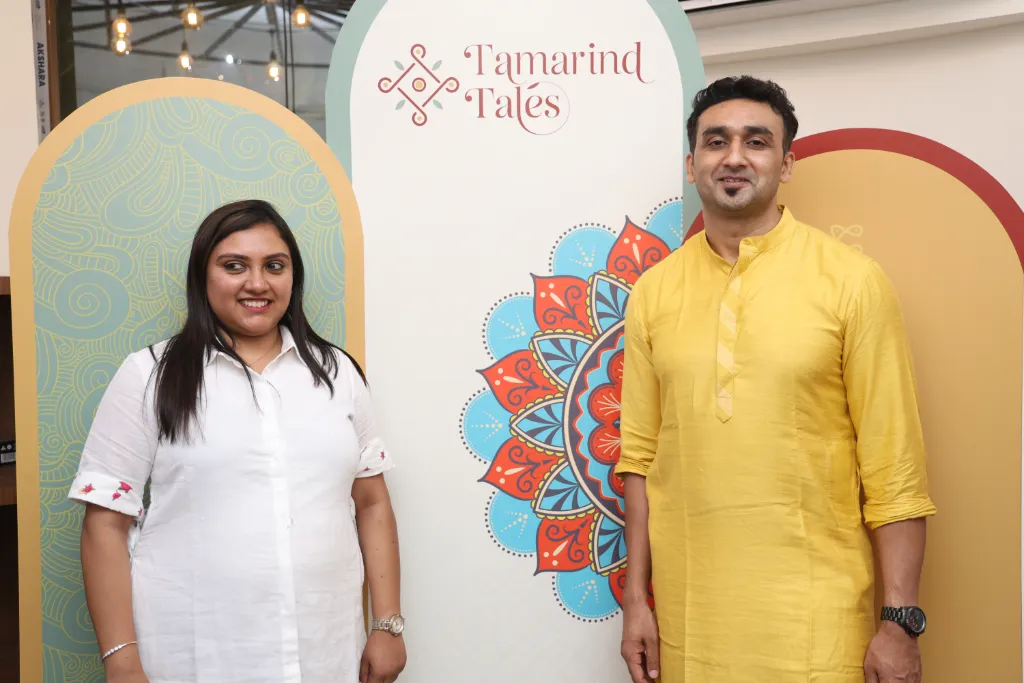 Sonakshi and Kiran at the launch of Tamarind Tales, a South Indian vegetarian restaurant in Chennai