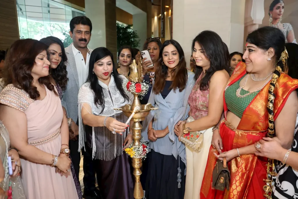 Lamp lighting ceremony at Hi Life Exhibition Chennai 2025.