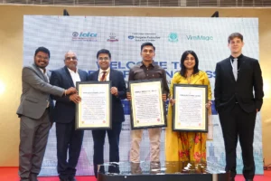 Officials from NCB, CBSE, IDA Tamil Nadu and Colgate-Palmolive holding World Records Union certificate for largest oral screening programme